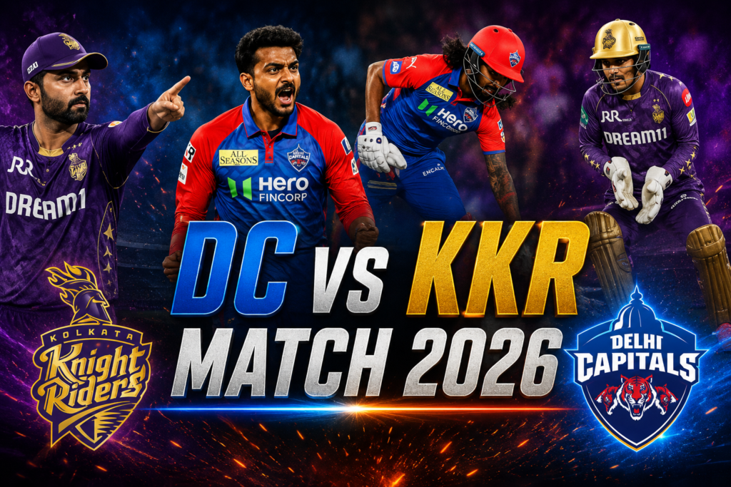 DC vs KKR Match 2026